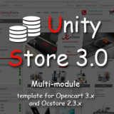 Unity Store 3.0 v2 - многомодульный c Фильтром адаптивный шаблон 3.0 и 2.3 из категории Шаблоны для CMS OpenCart (ОпенКарт)
