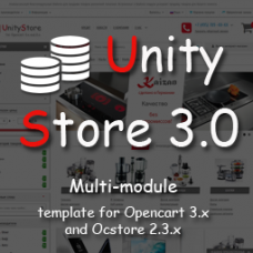 Unity Store 3.0 v2 - многомодульный c Фильтром адаптивный шаблон 3.0 и 2.3