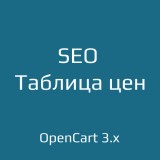 SEO Таблица цен из категории SEO, карта сайта, оптимизация для CMS OpenCart (ОпенКарт)