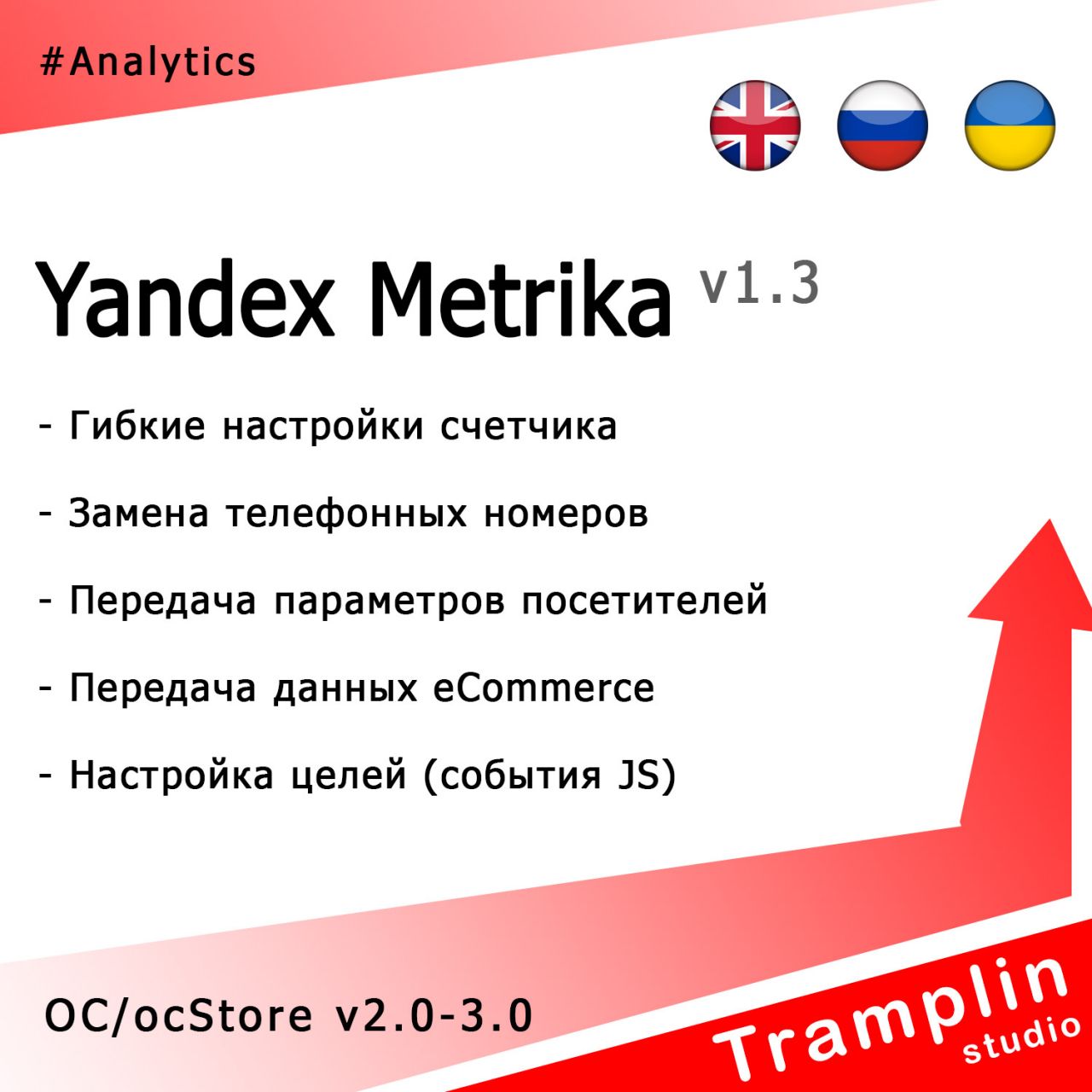 TS Yandex Metrika из категории Обмен данными для CMS OpenCart (ОпенКарт)